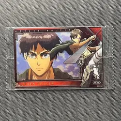 S1050 Eren Yeager Attack On Titan Japanese Anime Wafer Card Sealed - Image 1