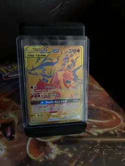 2021 Pokemon SM Black Star Promo SM247 Full Art Reshiram & Charizard GX - Image 1