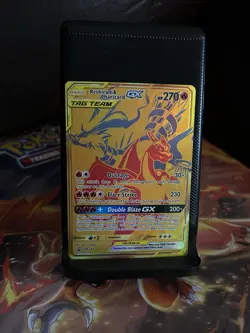 2021 Pokemon SM Black Star Promo SM247 Full Art Reshiram & Charizard GX - Image 4