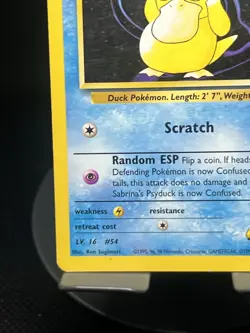 Pokemon TCG Sabrina's Psyduck 99/132 Gym Challenge Regular DMG - Image 5