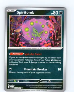 Pokemon TCG Spiritomb Mega Evolutions Base Set 087/132 Reverse Holo Uncommon NM - Image 1
