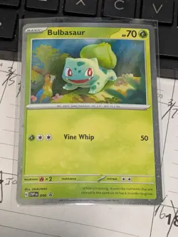 Pokemon TCG Bulbasaur 046 Promo Cosmo Holo With 3 Swirls 🍥 - Image 1