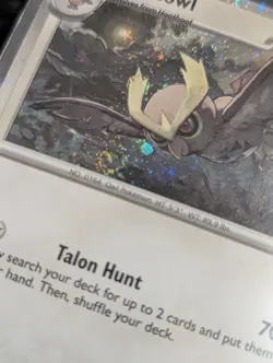 Noctowl 127/162 Cosmos Holo With Swirl 🍥 Under Wing Temporal Forces Pokemon TCG - Image 2