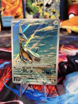 Pokemon Skarmory Sv08: Surging Sparks Illustration Rare Holo 110 HP 209/191 - Image 1