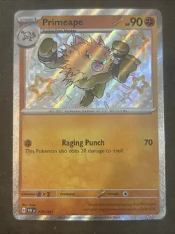 Primeape 170/091 Sv: Paldean Fates Shiny Holo Pokemon TCG NM - Image 1