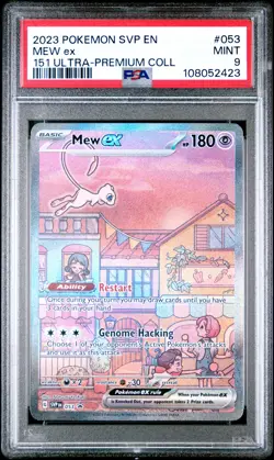 2023 POKEMON SVP EN-SV BLACK STAR PROMO 151 ULTRA-PREM COLL #053 MEW EX PSA 9 - Image 1