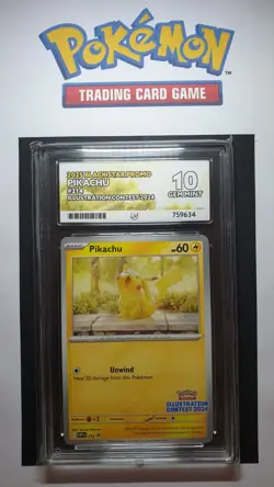Pokemon Pikachu TCG Black Star Promo Illustration Contest 2024 SVP214 Ace 10 - Image 1