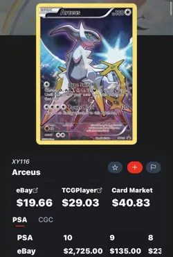 Pokemon TCG Arceus XY Black Star Promos XY83 Holo Promo - NM - Image 3