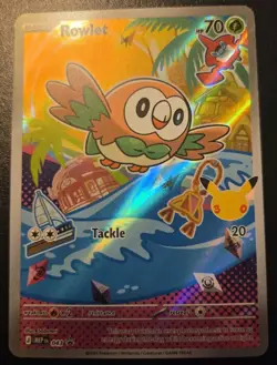 Rowlet 043 MEP Black Star Promo First Partner Illustration Collection Pokemon - Image 1