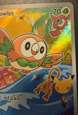 Rowlet 043 MEP Black Star Promo First Partner Illustration Collection Pokemon - Image 3