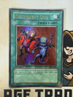 Delinquent Duo Mrl-E039 1st Edition Ultra Rare Yugioh LP - Image 2