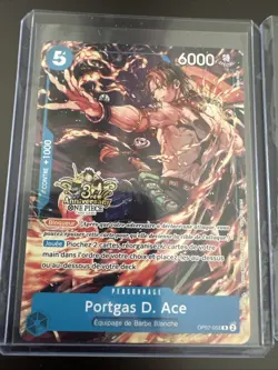 CARTE ONE PIECE - R - OP07-053 PORTGAS D. ACE 3RD ANNIVERSARY NEUF FR - Image 1