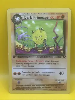 DARK PRIMEAPE ( 43/82 ) 1st EDITION Non-holo Pokemon Card 1999-2000 Wizards - Image 1