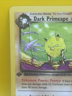 DARK PRIMEAPE ( 43/82 ) 1st EDITION Non-holo Pokemon Card 1999-2000 Wizards - Image 3