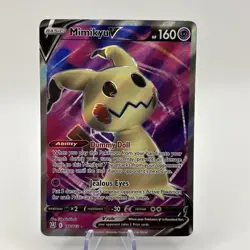 Pokemon Mimikyu v Full Art Battle Style Card Near Mint Condition 148/163 - Image 1