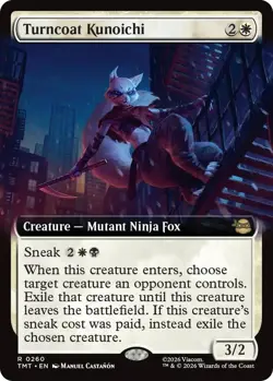 MTG - TMNT - TMT - Turncoat Kunoichi (Extended Art) R Foil 260 NM - Image 1