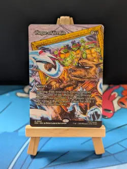 MTG - TMNT - PZA - Plague of Vermin (Borderless) M Normal 7 NM - Image 1