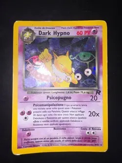 Pokemon Dark Hypno 9/82 Team Rocket Rara Holo Wizards ITA Vintage - Image 1