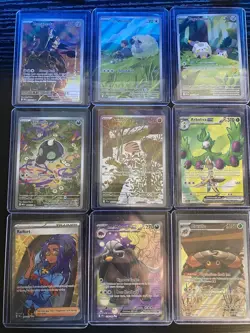 Pokemon TCG 9 Card Lot Full Art + Illustration Rares NM Sleeved - Image 1