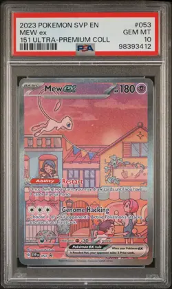 2023 POKEMON SVP EN-SV BLACK STAR PROMO 151 ULTRA-PREM COLL #053 MEW EX PSA 10 - Image 1