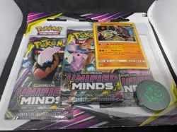 Unified Minds Triple Pack Blister (Stakataka) Pokemon TCG - Image 1