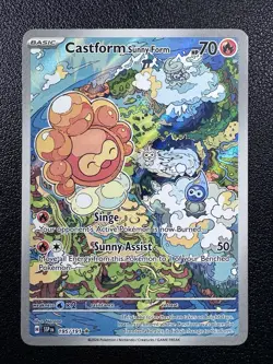 Pokemon: Castform Sunny Form Illustration Rare IR Full Art Holo 195/191 - Image 1