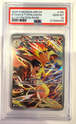 Pokemon 2025 Ethan's Typhlosion 190 Full Art IR Destined Rivals GEM MINT PSA 10 - Image 1
