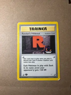 Pokemon Rocket's Hideout 63/64 Neo Revelation Trainer Stadium 1st edition DMG - Image 1