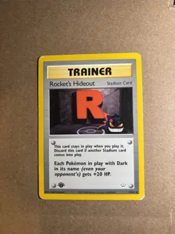 Pokemon Rocket's Hideout 63/64 Neo Revelation Trainer Stadium 1st edition DMG - Image 2