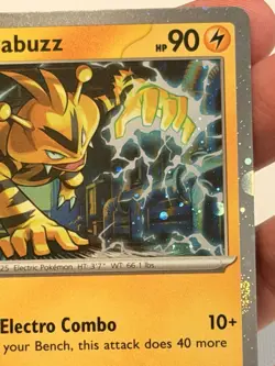HD HOLO SWIRL 🌀 Electabuzz 125/165 Cosmos Holo Rare Promo 151 Pokemon Card NM - Image 5