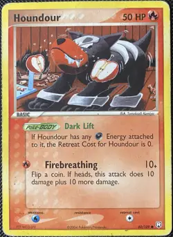 Houndour 60/109 Team Rocket Returns Regular *DAMAGED* Pokemon Card - Image 1
