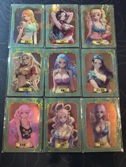 One Piece Collectible Bikini Character Anime 9 Waifu Plastic Cards CCG - Image 1