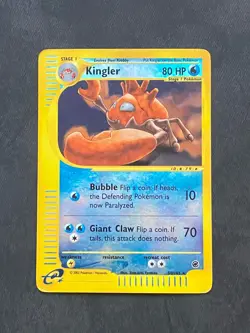 Kingler 50/165 Expedition E Reader Series Reverse Holo Rare Pokemon Card - Image 1
