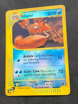 Kingler 50/165 Expedition E Reader Series Reverse Holo Rare Pokemon Card - Image 2