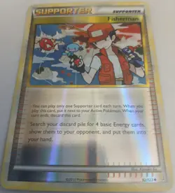 Pokemon TCG Fisherman 92/123 HeartGold SoulSilver Reverse Holo Card #92 Pokemon - Image 2