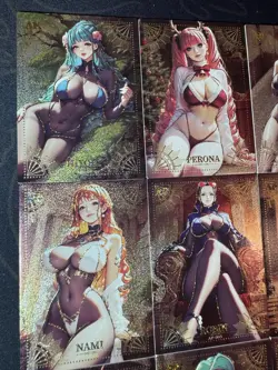 One Piece 9 x Collectible Character Anime Waifu Cards CCG Vintage Style Limited - Image 2