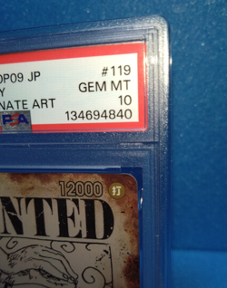 PSA 10 One Piece Card OP05-119 Monkey D. Luffy WANTED Parallel New Emperor JP - Image 3