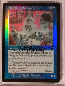 CGC 8.5 FOIL Bubbling Beebles Signed by Jeff Miracola Magic Urza's Destiny #29 - Image 3