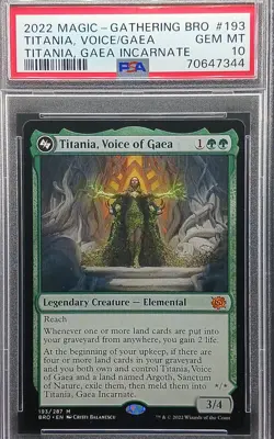 MTG The Brothers' War - Titania, Voice of Gaea #193 Regular Mythic 🔥PSA 10 🔥 - Image 1