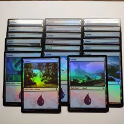 Lot of 20x Random FOIL ISLAND - Basic Lands - MTG Magic NM-LP - Free Shipping! - Image 1