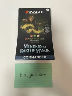 MTG Murders at Karlov Manor Deadly Disguise Commander Deck, New/Sealed - Image 1