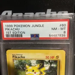 Pokemon 1999 Pikachu #60 1st Edition Jungle PSA 8 - Image 2