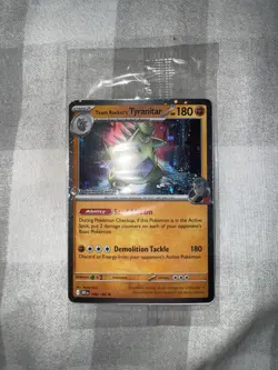 Pokemon Center Team Rocket's Tyranitar 096/182 Destined Rivals Promo Sealed - Image 1