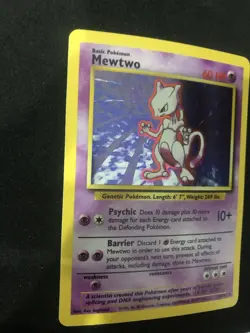 Pokemon TCG Mewtwo Holo Rare Base Set (1999) 10/102 WOTC Condition MINT - Image 2