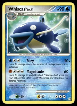 WHISCASH - 40/123 Rare Mysterious Treasures Pokemon LP - Image 1