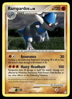 RAMPARDOS - 33/123 Rare Mysterious Treasures Pokemon LP - Image 1
