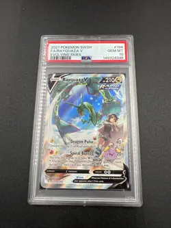 Pokemon Rayquaza V Evolving Skies Full Alt Art #194 PSA 10 Gem Mint - Image 1