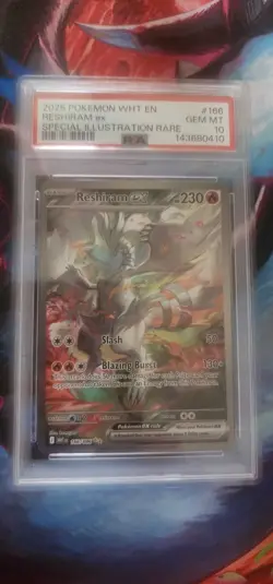 2025 POKEMON WHT EN-WHITE FLARE SPECIAL ILLUSTRATION RARE RESHIRAM EX PSA 10 - Image 1