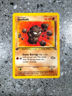 Pokemon TCG Cards 1st Edition Geodude 47/62 Fossil - Image 1