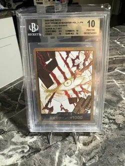 Gold DON!! Card (Shanks) Japanese One Piece Card PRB-02 The Best Vol 2 - BGS10 - Image 1
